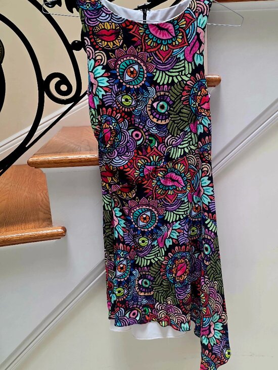Nicole Miller Dresses & Skirts - Nicole Miller Sample Dress Asymmetrical Hem | Rare Production Sample | Colorful